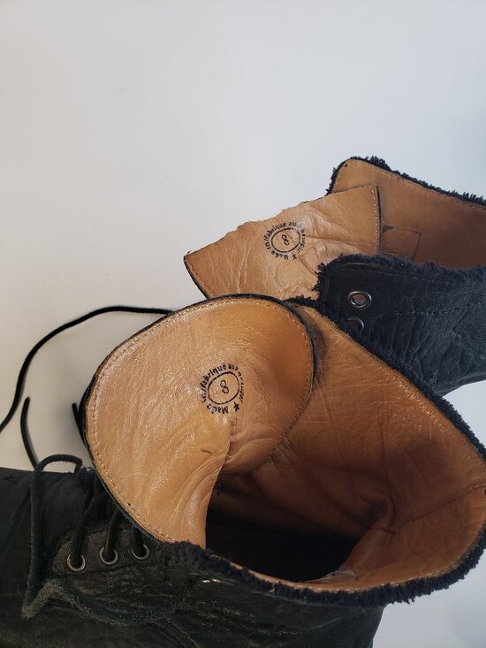 Fluevog ATV Defender Black Platform Lace-Up Women's Moto Festival Boots - Picture 5 of 16